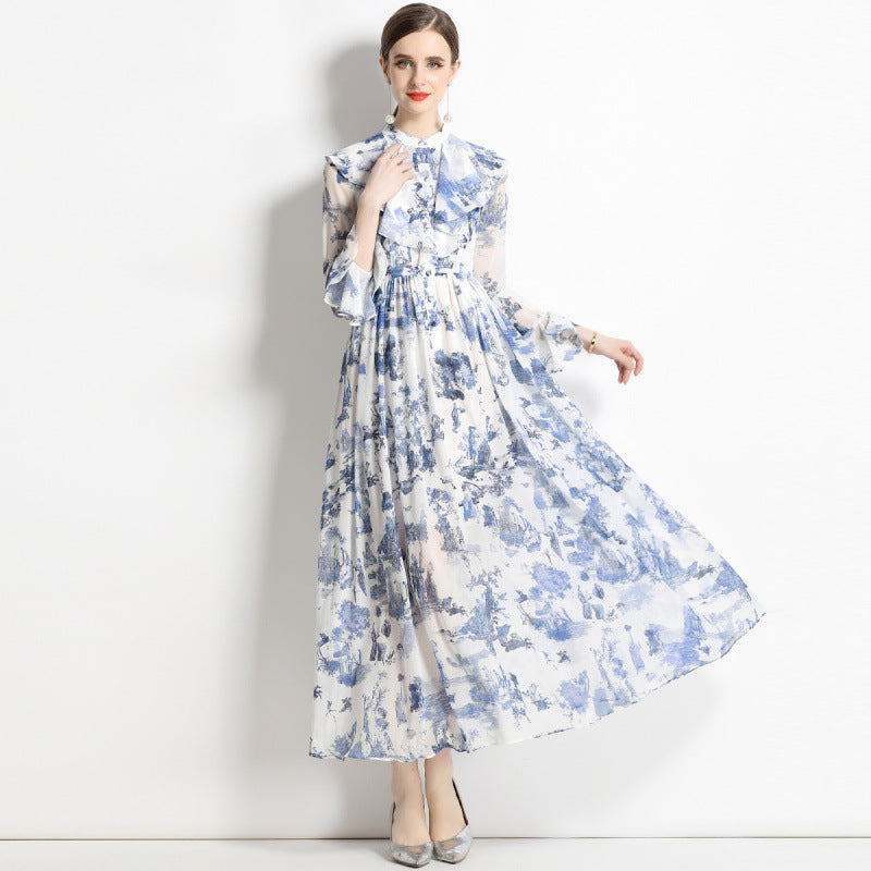 AERIS – ELEGANT BLEKKTRYKK KJOLE 1