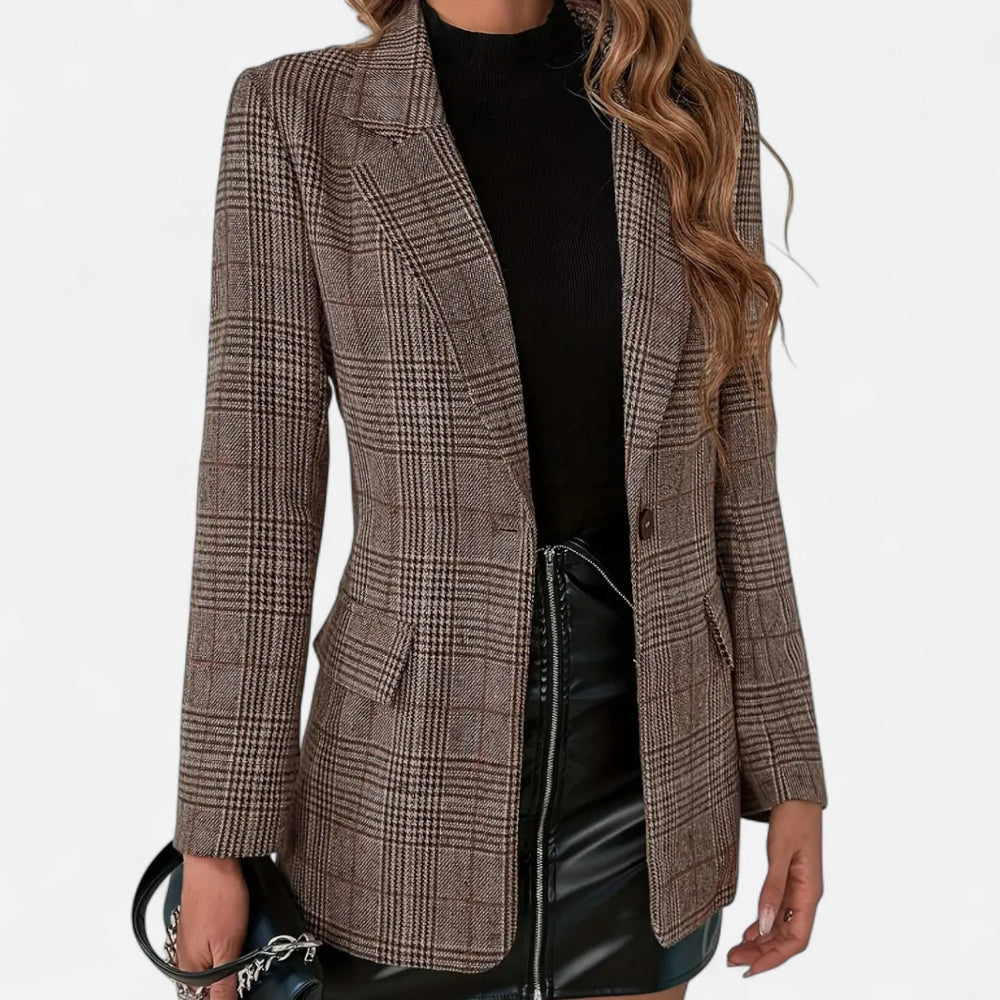 Dame Blazer med Tern - Hakrevers med Enkelt Knap