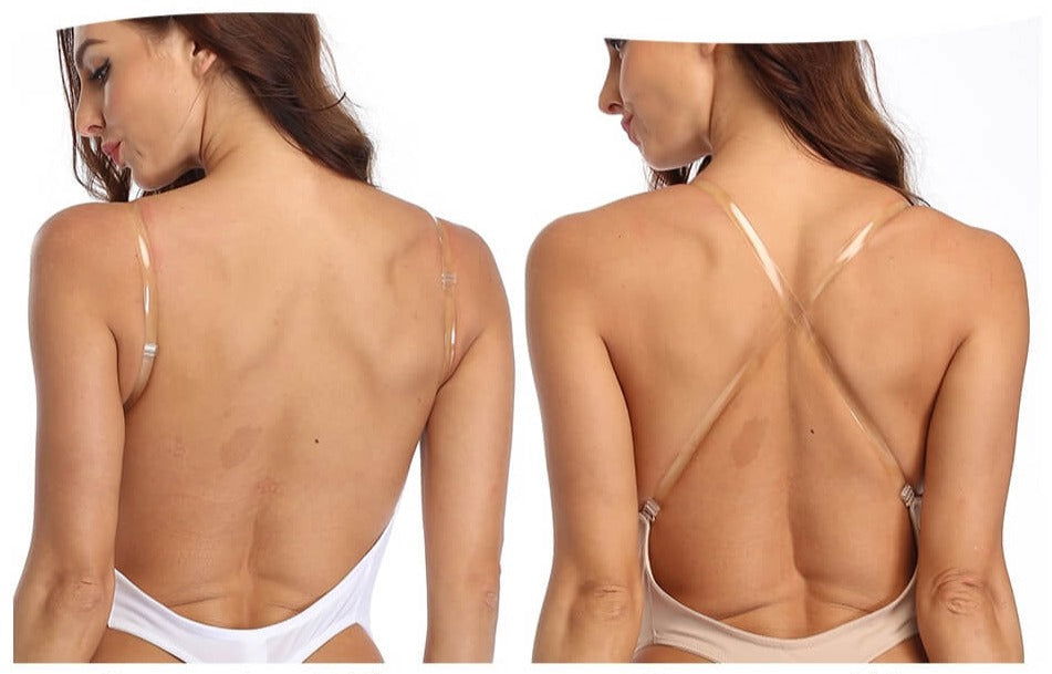 Dame Bodysuit Med Dyb U Hals - Rygløs U-String Shapewear