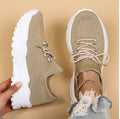 Dame Chunky Sole Sneakers – Snørebånd Mesh Overdel Platform Trainers