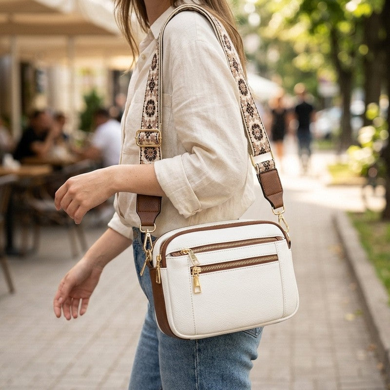 Dame Crossbody-taske – kompakt, rektangulært design