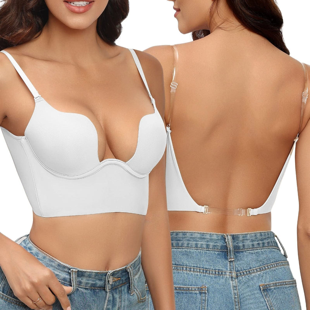 Dame Longline Push-Up BH - Dyb U-formet Udsnit og Rygfri