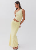 Dame One-Shoulder Maxikjole Med Udskæring – Figursyet Rynket Mermaid Aftenkjole