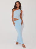 Dame One-Shoulder Maxikjole Med Udskæring – Figursyet Rynket Mermaid Aftenkjole
