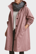 Dame Oversized Trenchcoat med Hætte – Lang Parkajakke1