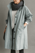 Dame Oversized Trenchcoat med Hætte – Lang Parkajakke3