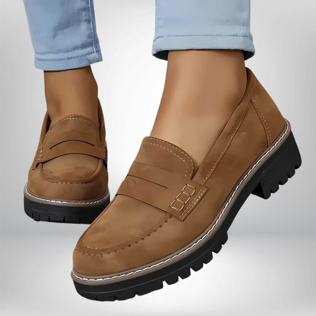 Dame Platform Penny Loafers - Chunky Slip-On Sko