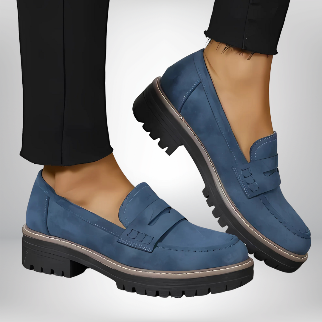Dame Platform Penny Loafers - Chunky Slip-On Sko