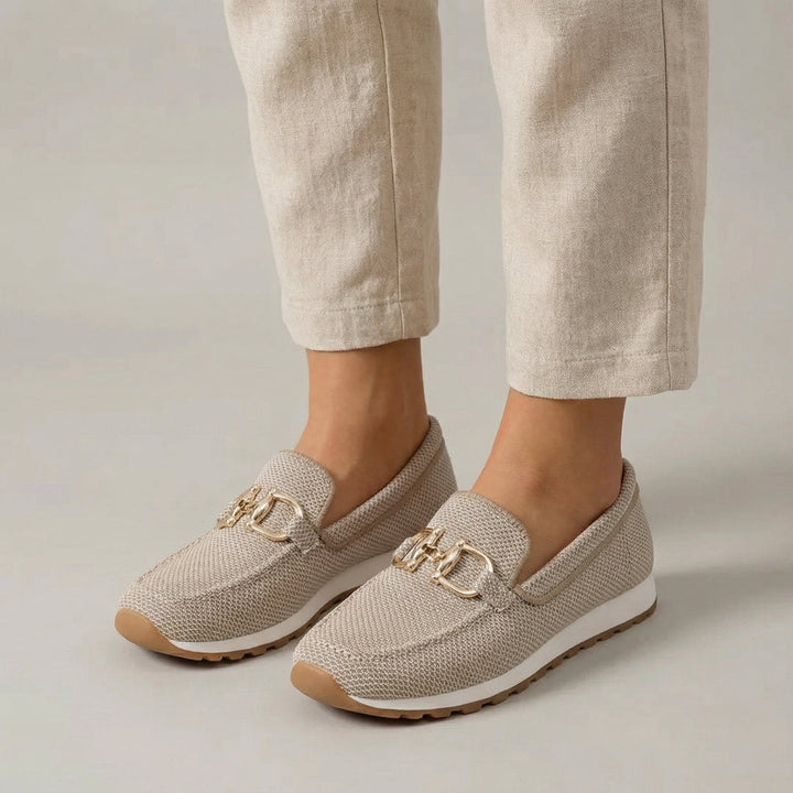 Dame Slip-On Loafers - Med Bidetalje Foran