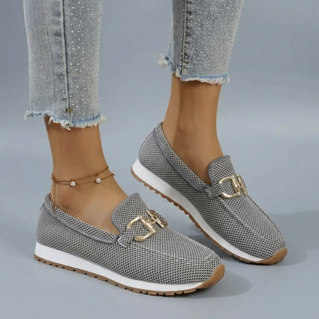 Dame Slip-On Loafers - Med Bidetalje Foran