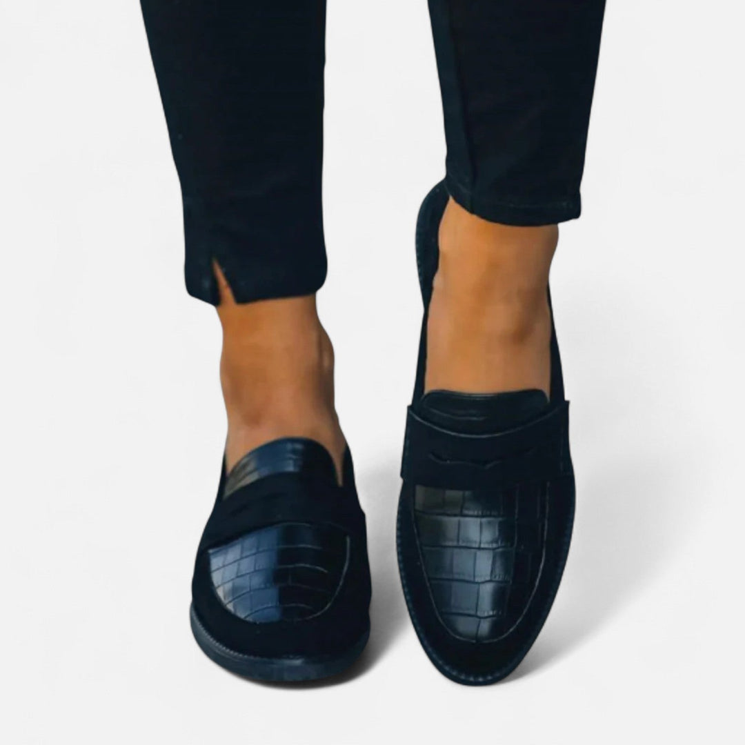 Dame Slip-On Loafers - Med Mokkasinsøm, Rund Tå Og Flad Sål