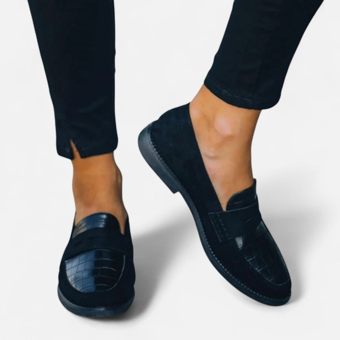 Dame Slip-On Loafers - Med Mokkasinsøm, Rund Tå Og Flad Sål
