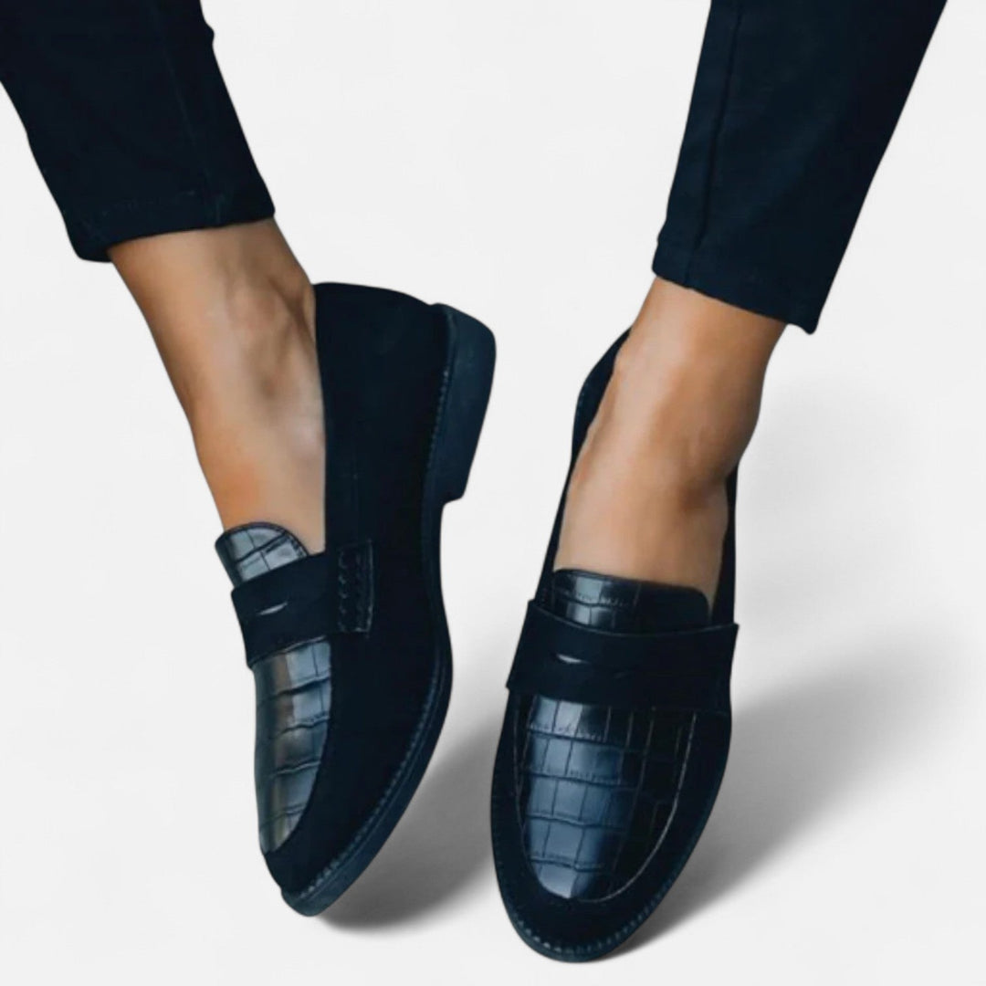 Dame Slip-On Loafers - Med Mokkasinsøm, Rund Tå Og Flad Sål