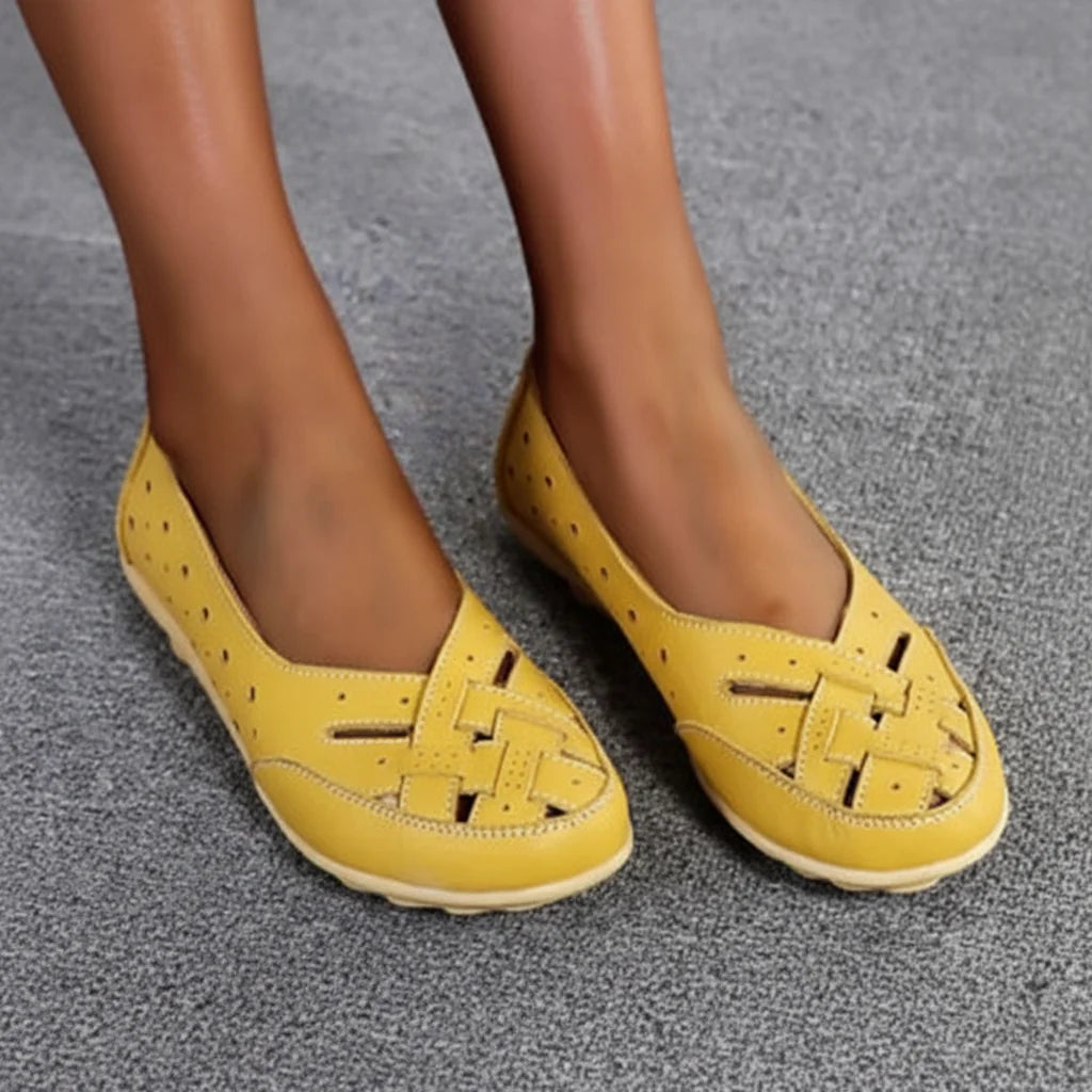 Dame Slip-On Sko - Vævet Detalje På Tåen