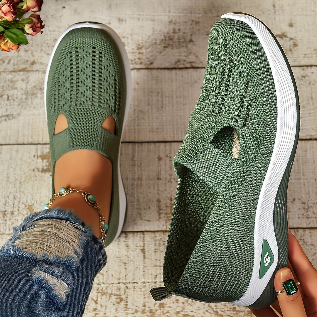 Dame Slip On Sneakers - Lave Sneakers Med Udskæringer