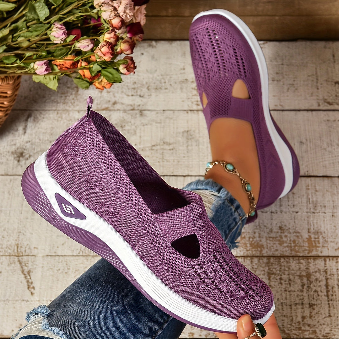 Dame Slip On Sneakers - Lave Sneakers Med Udskæringer