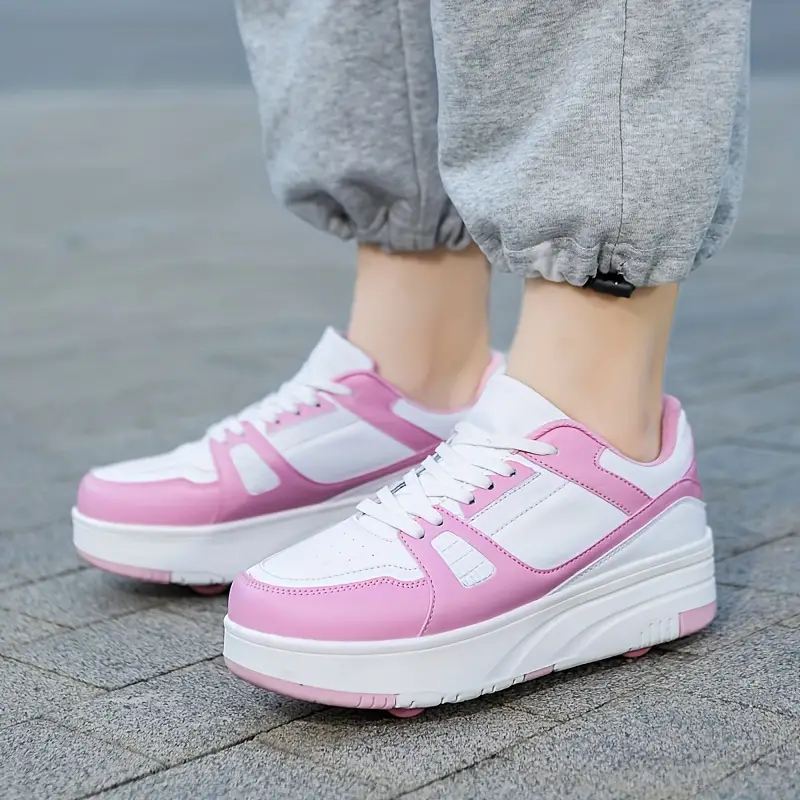 Dame Sneakers med Udtrækkelige Hjul - Low-Top Snøresko