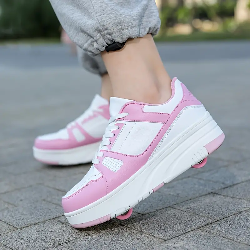 Dame Sneakers med Udtrækkelige Hjul - Low-Top Snøresko