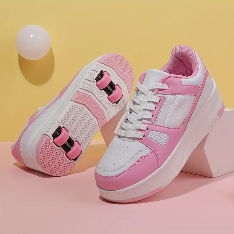 Dame Sneakers med Udtrækkelige Hjul - Low-Top Snøresko