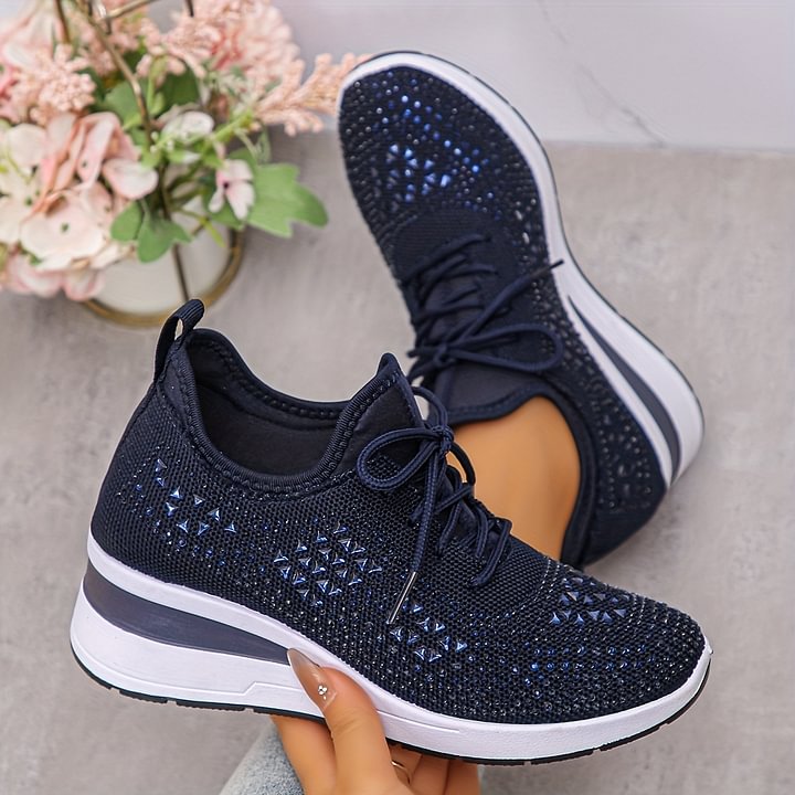 Dame Wedge Sneakers - Snørebånd