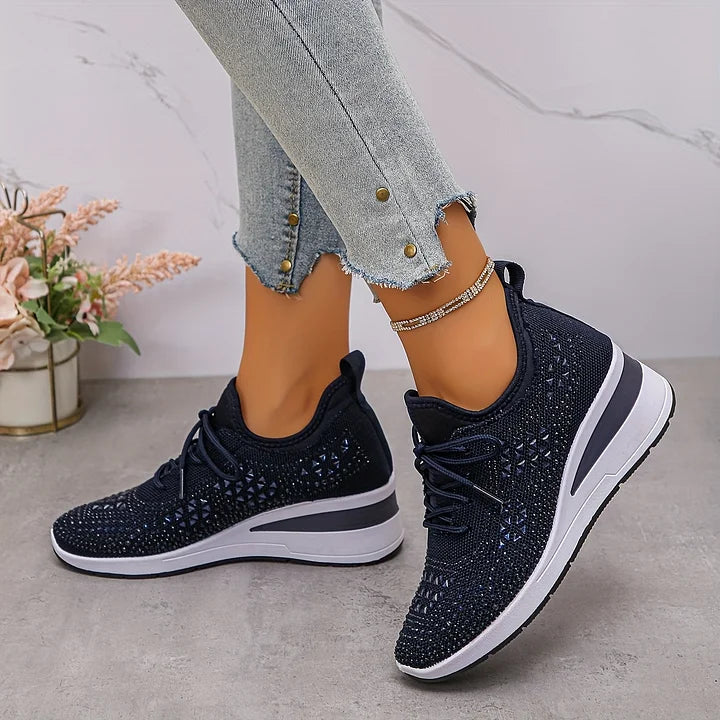 Dame Wedge Sneakers - Snørebånd