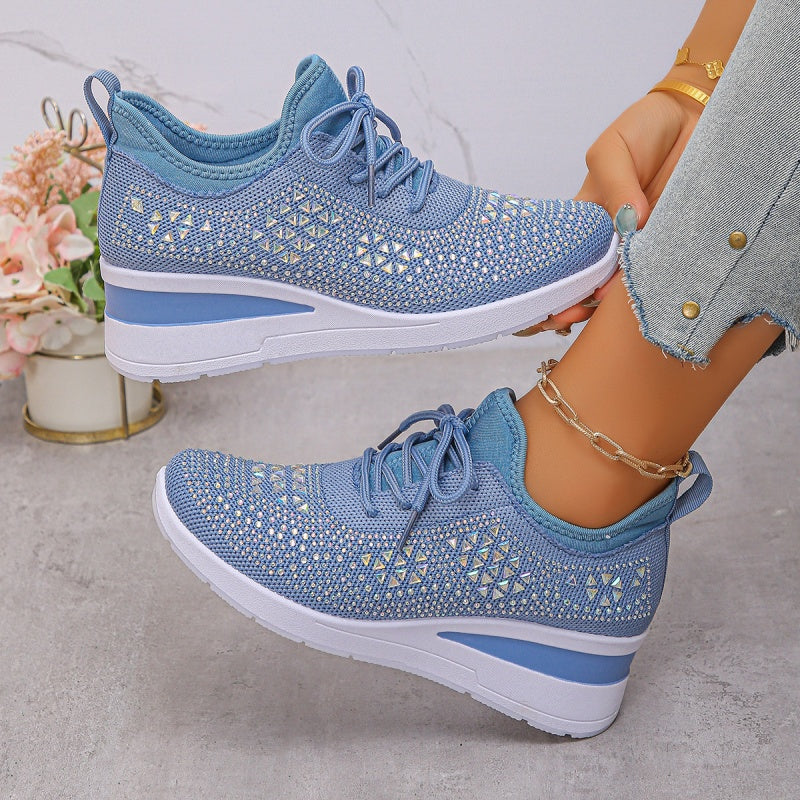 Dame Wedge Sneakers - Snørebånd