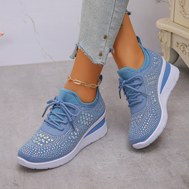 Dame Wedge Sneakers - Snørebånd