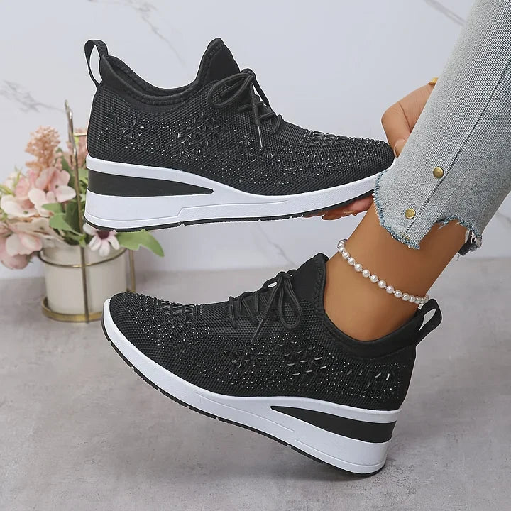 Dame Wedge Sneakers - Snørebånd