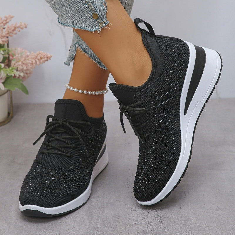 Dame Wedge Sneakers - Snørebånd