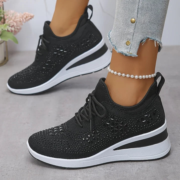 Dame Wedge Sneakers - Snørebånd