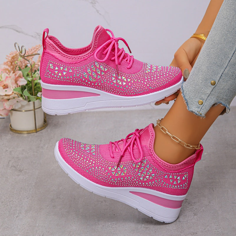 Dame Wedge Sneakers - Snørebånd
