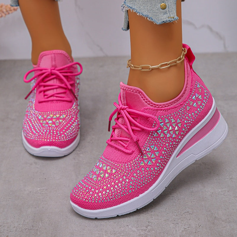 Dame Wedge Sneakers - Snørebånd