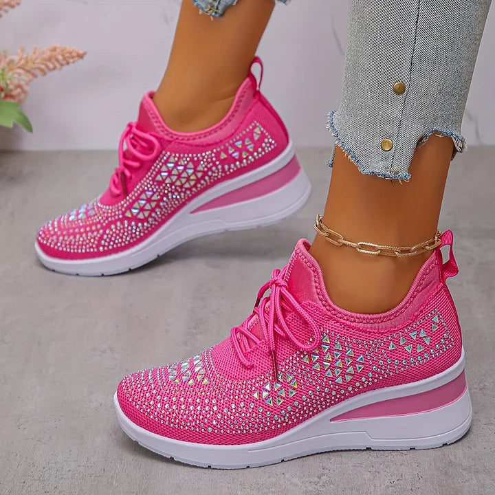 Dame Wedge Sneakers - Snørebånd