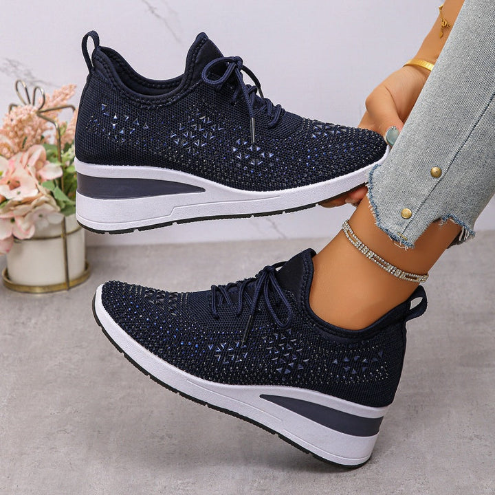 Dame Wedge Sneakers - Snørebånd