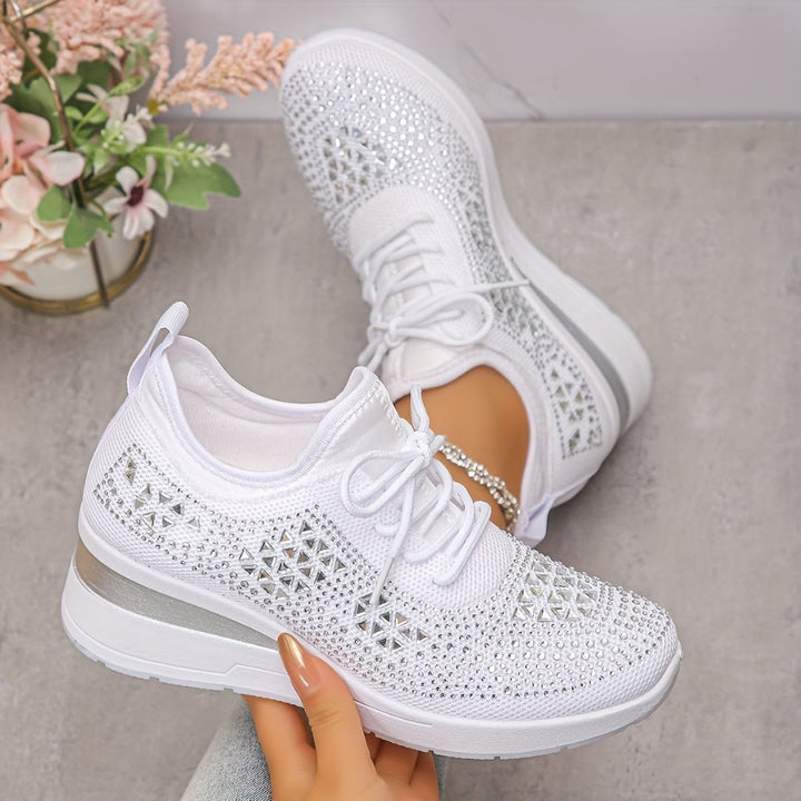 Dame Wedge Sneakers - Snørebånd