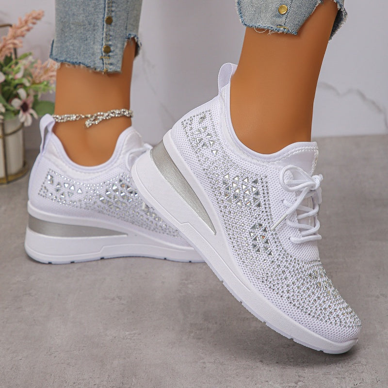 Dame Wedge Sneakers - Snørebånd