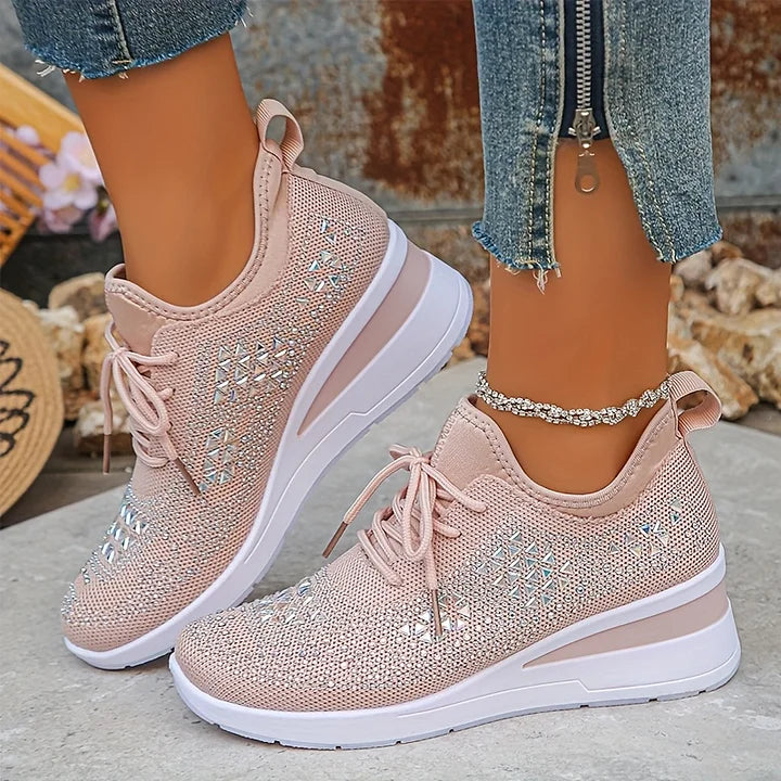Dame Wedge Sneakers - Snørebånd