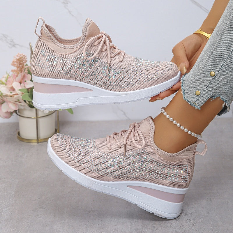 Dame Wedge Sneakers - Snørebånd