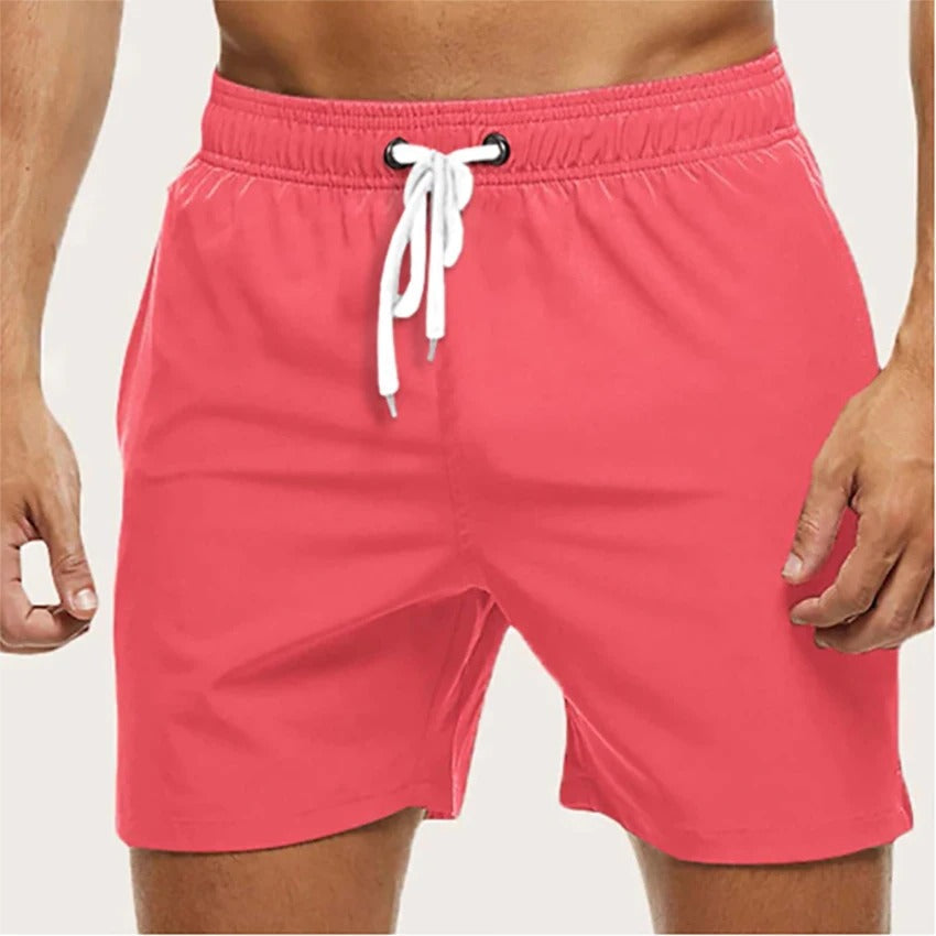 Herre Badeshorts - Elastisk Talje Med Snøre