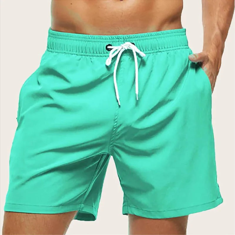 Herre Badeshorts - Elastisk Talje Med Snøre