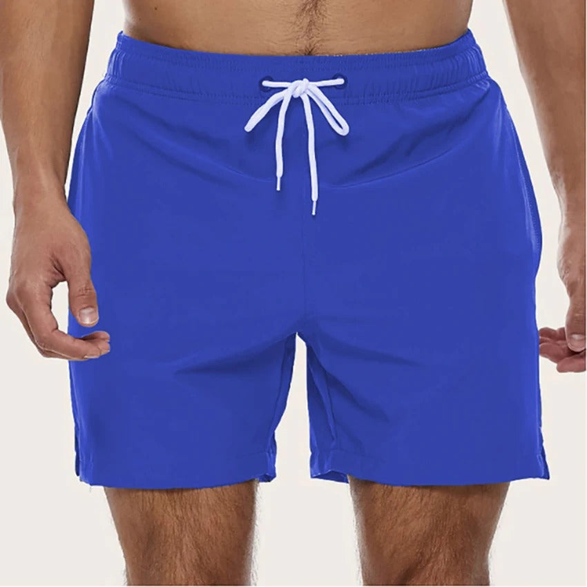 Herre Badeshorts - Elastisk Talje Med Snøre
