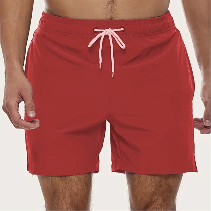 Herre Badeshorts - Elastisk Talje Med Snøre