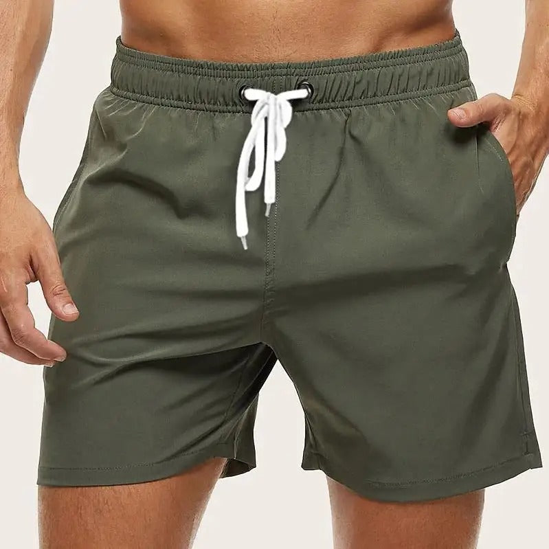 Herre Badeshorts - Elastisk Talje Med Snøre