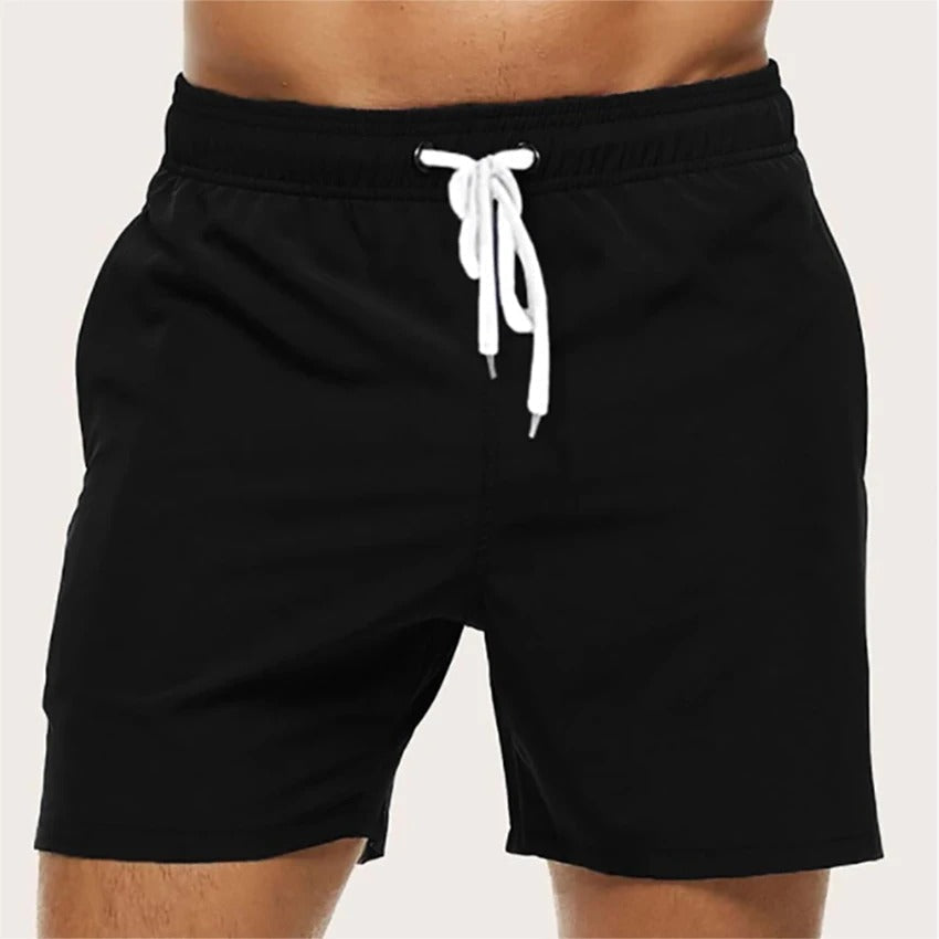 Herre Badeshorts - Elastisk Talje Med Snøre