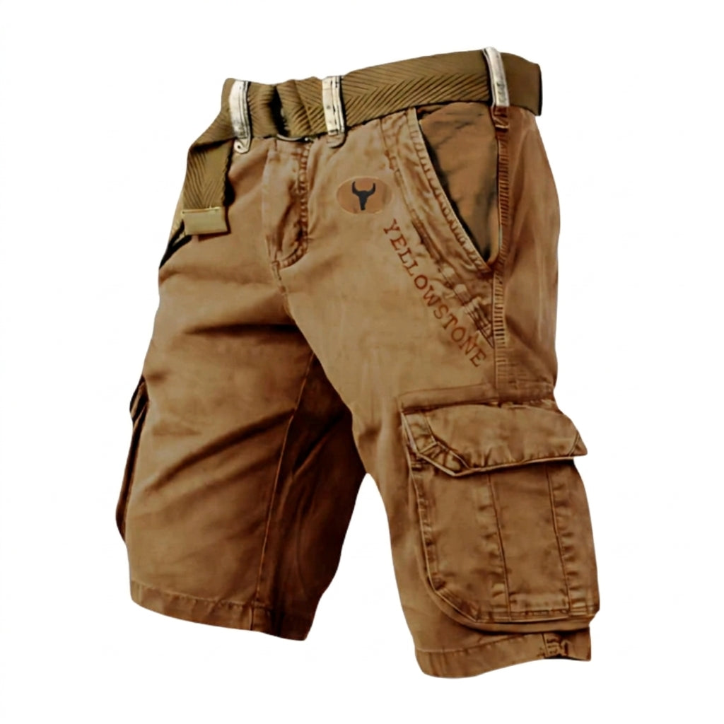 Herre Cargoshorts - Klaplommer og Trykt Grafisk Print