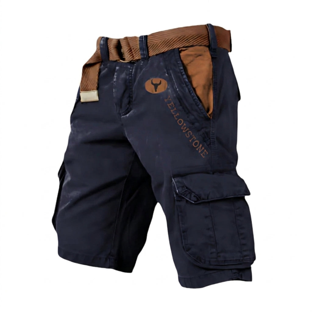 Herre Cargoshorts - Klaplommer og Trykt Grafisk Print