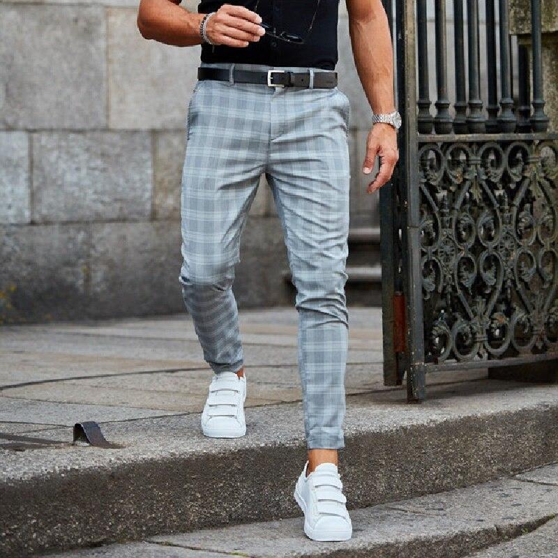 Herre Chino Bukser med Tern – Slim Fit Ankellange Habitbukser