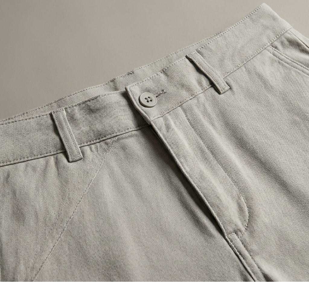 Herre Chinoshorts - Flad Front Med Knaplukning