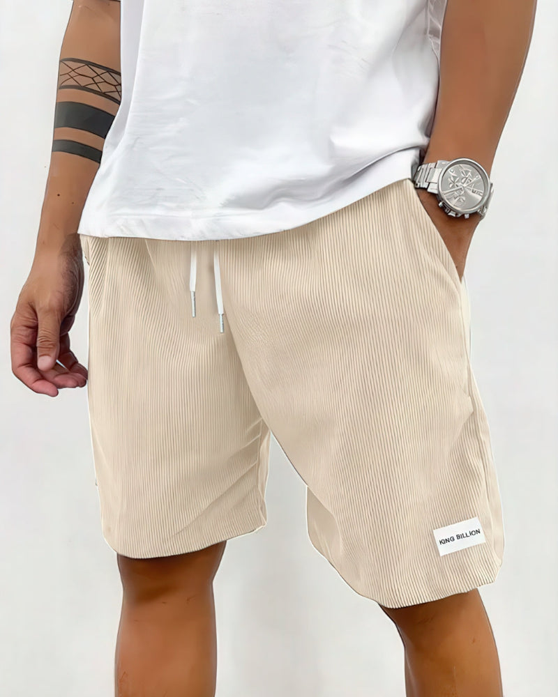 Herre Corduroy Snøre Shorts - Knælængde