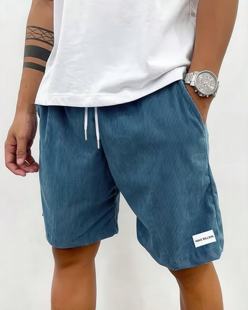 Herre Corduroy Snøre Shorts - Knælængde